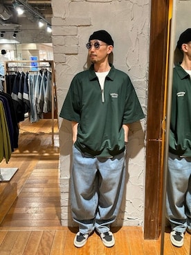 「24SS春の新作」｜「アイテム（帽子）」を使った、COMME CA ISM STAFFさん（メンズ・175cm）の春コーディネート