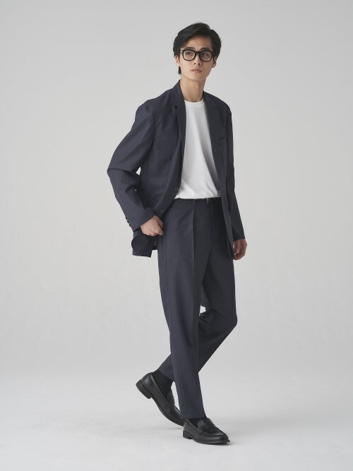 セール】【セットアップ対応】エンボス ストライププリント ジャケット