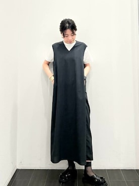 「COMME CA ISM（コムサイズム）のアイテム（ワンピース/ドレス）」を使った、COMME CA ISM STAFFさん（レディース・157cm）の夏コーディネート