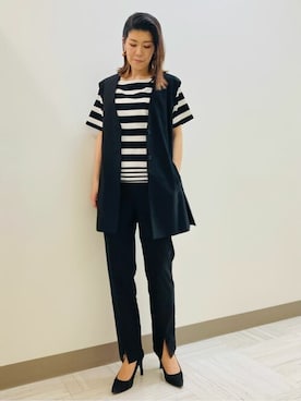 「Comme　Ca　Mature（コムサマチュア）のアイテム」を使った、COMME CA ISM STAFFさん（レディース・163cm）の夏コーディネート