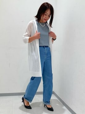 「COMME CA ISM（コムサイズム）のアイテム（アクセサリー）」を使った、COMME CA ISM STAFFさん（レディース・155cm）の夏コーディネート