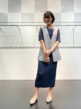 「COMME CA ISM（コムサイズム）のアイテム（アクセサリー）」を使った、COMME CA ISM STAFFさん（レディース・165cm）の夏コーディネート