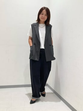 「COMME CA ISM（コムサイズム）のアイテム（アクセサリー）」を使った、COMME CA ISM STAFFさん（レディース・155cm）の夏コーディネート