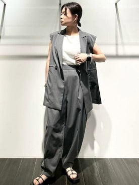 「Comme　Ca　Mature（コムサマチュア）のアイテム」を使った、COMME CA ISM STAFFさん（レディース・157cm）の夏コーディネート