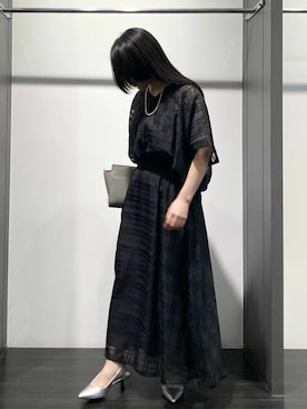 「COMME CA ISM（コムサイズム）のアイテム（アクセサリー）」を使った、COMME CA ISM STAFFさん（レディース・152cm）の夏コーディネート
