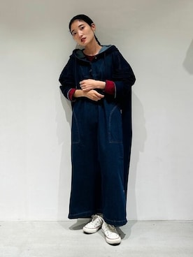 「ONIGIRI（オニギリ）のアイテム（トップス）」を使った、COMME CA ISM STAFFさん（レディース・151cm）の夏コーディネート