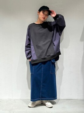 「ONIGIRI（オニギリ）のアイテム（トップス）」を使った、COMME CA ISM STAFFさん（レディース・151cm）の秋コーディネート