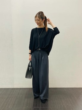「COMME CA ISM（コムサイズム）のアイテム（アクセサリー）」を使った、COMME CA ISM STAFFさん（レディース・167cm）の秋コーディネート