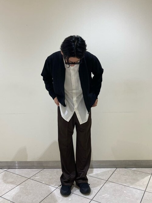 セール】ウールライク バンドカラー シャツ（長袖）（シャツ