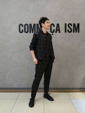 「COMME CA ISM（コムサイズム）のアイテム（ジャケット/アウター）」を使った、COMME CA ISM STAFFさん（メンズ・181cm）の秋コーディネート