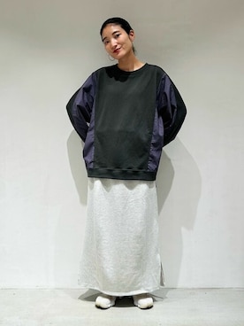 「ONIGIRI（オニギリ）のアイテム（トップス）」を使った、COMME CA ISM STAFFさん（レディース・151cm）の秋コーディネート