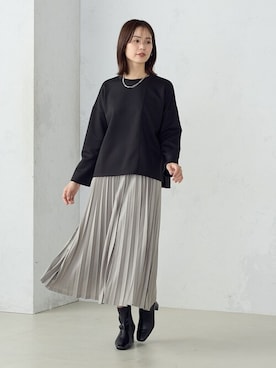 「COMME CA ISM（コムサイズム）のアイテム（アクセサリー）」を使った、COMME CA ISM STAFFさん（レディース・167cm）の秋コーディネート