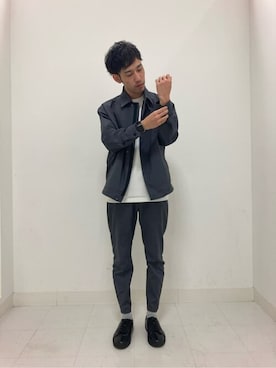「COMME CA ISM（コムサイズム）のアイテム（ジャケット/アウター）」を使った、COMME CA ISM STAFFさん（メンズ・173cm）の秋コーディネート