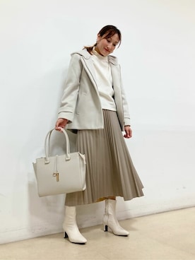 「COMME CA ISM（コムサイズム）のアイテム（その他アウター）」を使った、COMME CA ISM STAFFさん（レディース・166cm）の秋コーディネート