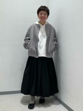 「ONIGIRI（オニギリ）のアイテム」を使った、COMME CA ISM STAFFさん（レディース・155cm）の秋コーディネート