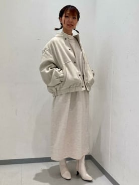 「ONIGIRI（オニギリ）のアイテム（トップス）」を使った、COMME CA ISM STAFFさん（レディース・161cm）の秋コーディネート