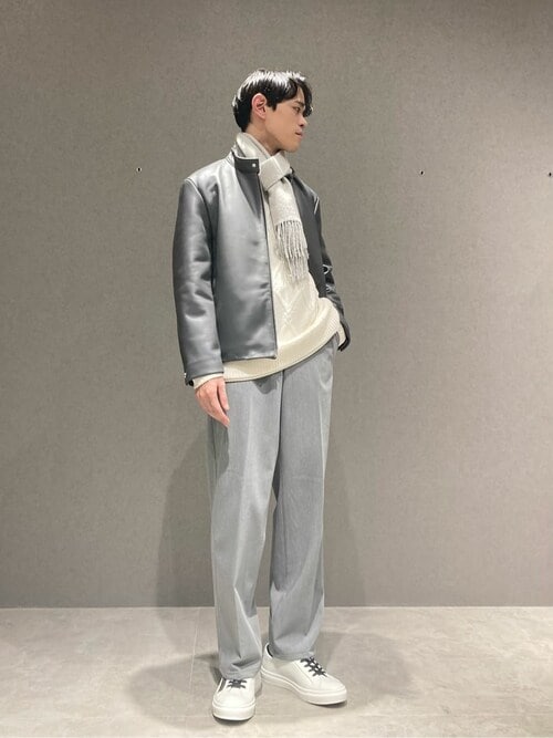 COMME CA MEN（コムサメン） 革ジャン ライダース ラムナッパ シングル