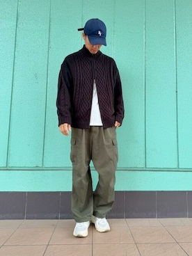 「Purple&Yellow（パープルアンドイエロー）のアイテム」を使った、COMME CA ISM STAFFさん（メンズ・175cm）の冬コーディネート