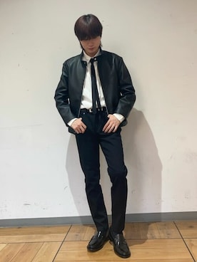 「COMME CA MEN（コムサメン）のアイテム」を使った、COMME CA ISM STAFFさん（メンズ・175cm）の冬コーディネート