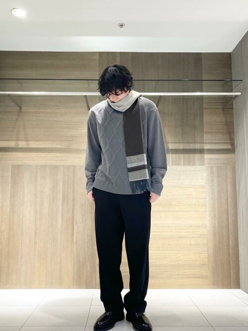 COMME CA MEN（コムサメン） ストール マフラー カシミヤチェック