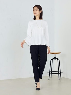 「COMME CA ISM（コムサイズム）のアイテム（アクセサリー）」を使った、COMME CA ISM STAFFさん（レディース・167cm）の冬コーディネート