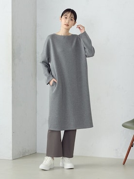 「COMME CA ISM（コムサイズム）のアイテム（ワンピース/ドレス）」を使った、COMME CA ISM STAFFさん（レディース・169cm）の冬コーディネート