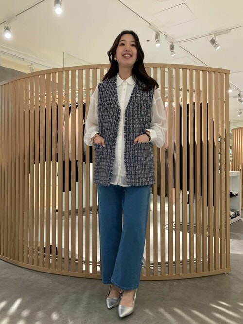 Olga basha コットンコードュロイデニムパンツ 2色展開】カーブデニムパンツ（デニムパンツ）｜attiree