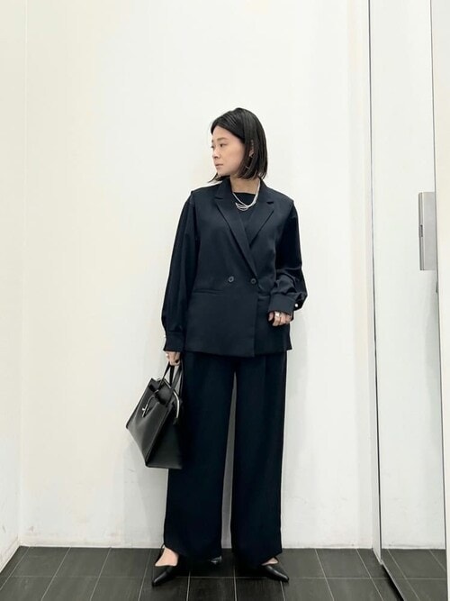 ブラウス シャツ 「セットアップ対応」ポリエステルツイル　パールボタンブラウス レディース COMME CA ISM｜【セットアップ対応】ポリエステルツイル パール