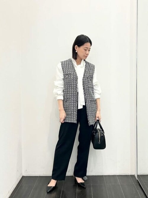 セール】ポリエステルコットンブロード ボウタイブラウス（シャツ