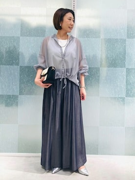 「COMME CA ISM（コムサイズム）のアイテム（アクセサリー）」を使った、COMME CA ISM STAFFさん（レディース・155cm）の春コーディネート
