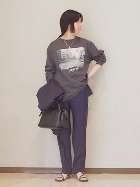 「HERMINAATHENS」｜豊川さん（レディース・155cm）の冬コーディネート