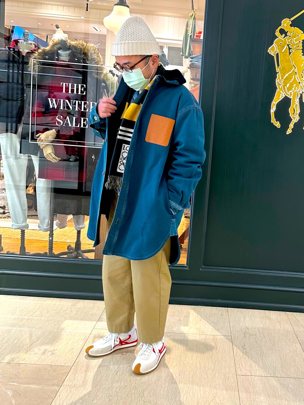 LOEWE 22FWピーコート ぺブル ピーコート（ウール） ブルー - LOEWE