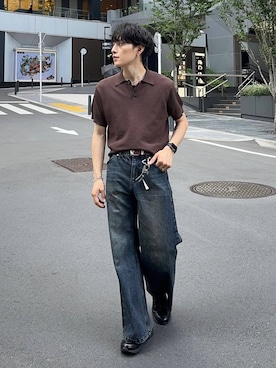「アイテム（ポロシャツ）」を使った、Shotaさん（メンズ・170cm・30代）の夏コーディネート