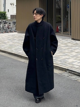 「アイテム（チェスターコート）」を使った、Shotaさん（メンズ・170cm）の秋コーディネート