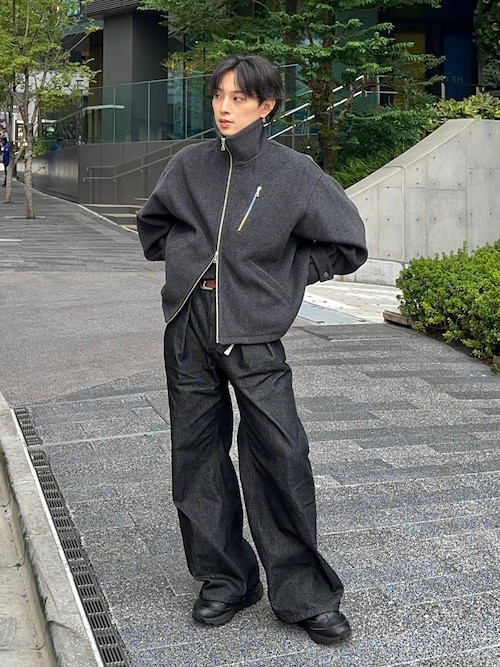 Wrangler×HARE SET UP対応】2タックデニムワイドパンツ(HARE)（デニム