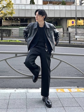 「アイテム（ネックレス）」を使った、Shotaさん（メンズ・170cm・30代）の秋コーディネート