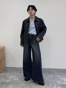 「アイテム（ベルト）」を使った、Shotaさん（メンズ・170cm）の秋コーディネート