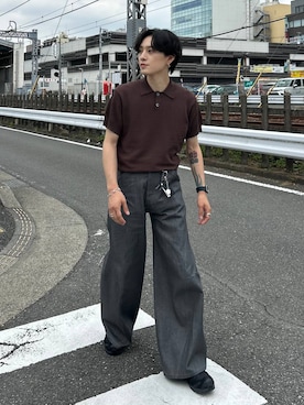 「アイテム（ポロシャツ）」を使った、Shotaさん（メンズ・170cm・30代）の夏コーディネート