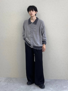 「アイテム（スラックス）」を使った、Shotaさん（メンズ・170cm・30代）の秋コーディネート