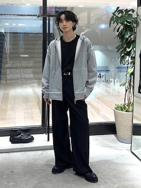 「アイテム（スウェット）」を使った、Shotaさん（メンズ・170cm・30代）の夏コーディネート
