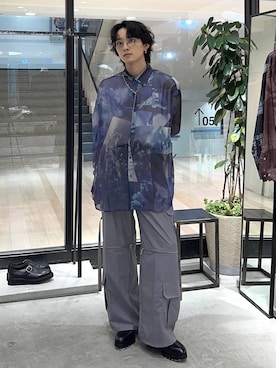 「HARE（ハレ）の2WAY-ZIPカーゴパンツ(HARE)（カーゴパンツ）」を使った、Shotaさん（メンズ・170cm）の夏コーディネート