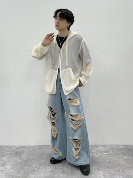 「アイテム（スウェット）」を使った、Shotaさん（メンズ・170cm・20代）の春コーディネート
