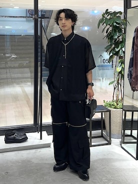「HARE（ハレ）の2WAY-ZIPカーゴパンツ(HARE)（カーゴパンツ）」を使った、Shotaさん（メンズ・170cm）の夏コーディネート