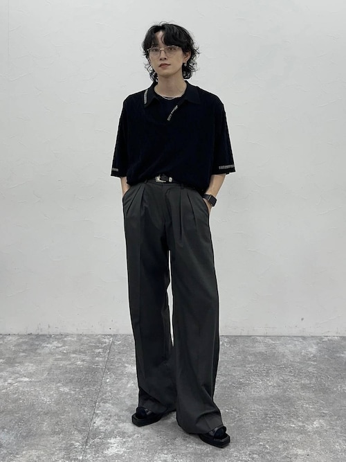 【boohoo】テーラード ストレート レッグ トラウザー ※送関込 セール】【SET UP対応】2タックストレートトラウザー(HARE