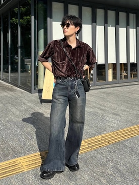 「アイテム（ローファー）」を使った、Shotaさん（メンズ・170cm）の秋コーディネート