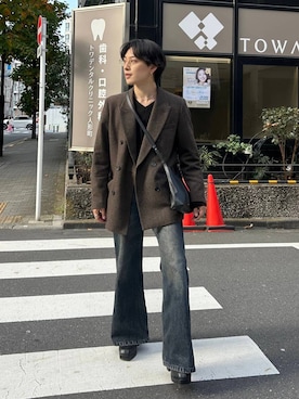 「アイテム（デニムパンツ）」を使った、Shotaさん（メンズ・170cm・30代）の秋コーディネート