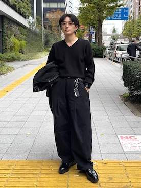 「アイテム（ネックレス）」を使った、Shotaさん（メンズ・170cm・30代）の秋コーディネート