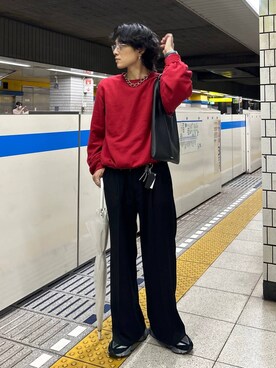 「アイテム（スウェット）」を使った、Shotaさん（メンズ・170cm・30代）の秋コーディネート