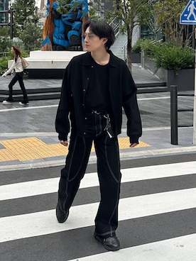 「アイテム（ニット/セーター）」を使った、Shotaさん（メンズ・170cm・30代）の秋コーディネート