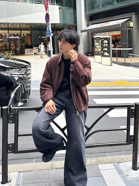 「アイテム（ブルゾン）」を使った、Shotaさん（メンズ・170cm）の秋コーディネート